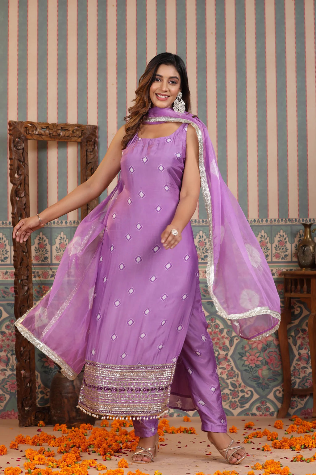 Lavender Muslin Dress
