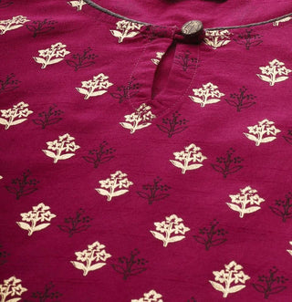 Pink Printed Kurta - Ria Fashions