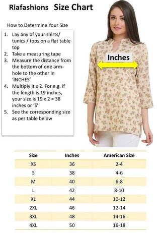 Polyester French Crepe Green Printed Tunic - Ria Fashions