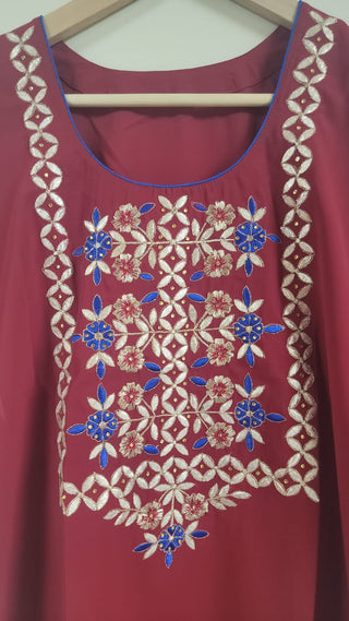 Rayon Embroidered Short Kurta