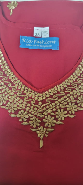 Party Wear Kurta with Zari Embellishments (also available in Red)
