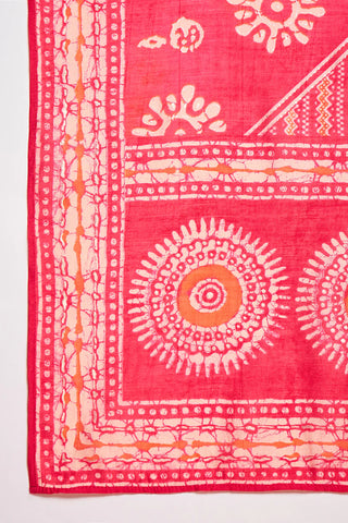 Red Rayon Blend Floral Print Suit Set with Dupatta
