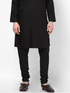 Men's Black Cotton Regular fit Churidar - Ria Fashions