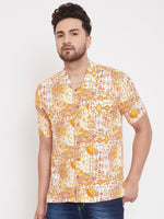 Orange Summer Casual Shirt - Ria Fashions