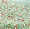Sea Green Floral Embroidered Kurta - Ria Fashions