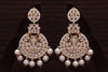 White Chandbali Earrings - Ria Fashions