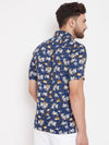 Blue Floral Summer Beach Casual Shirt - Ria Fashions