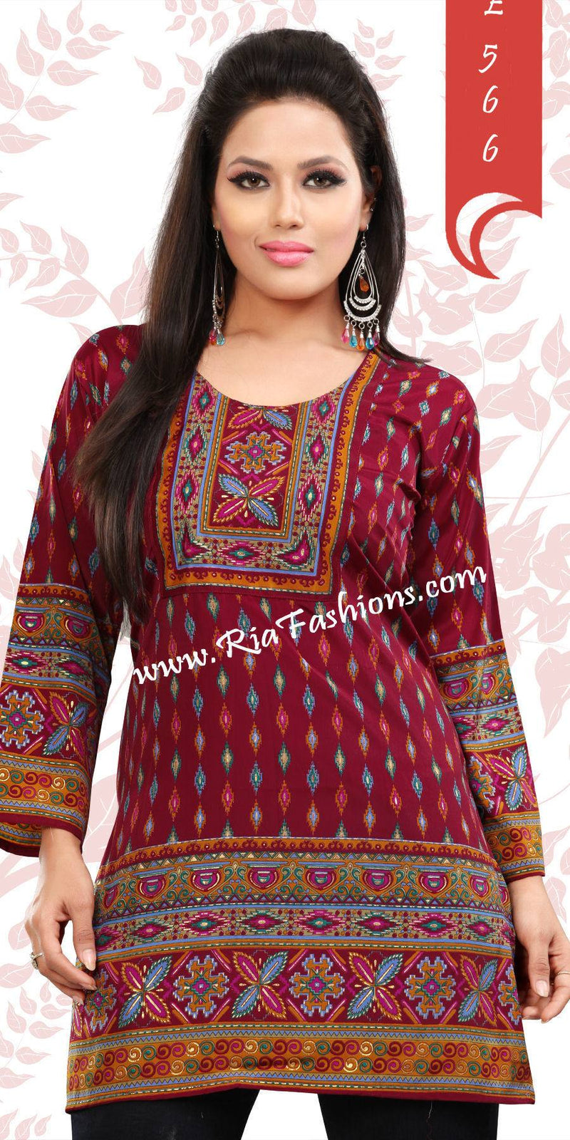 Ready made Polyester fabric Casual Wear Tunic - Ria Fashions