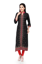 Readymade Sabhyata Black Cotton with Zari Item - Ria Fashions