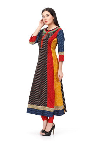 Readymade Sabhyata Multicoloured Cotton Printed Kurti - Ria Fashions