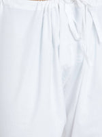 Grey Solid Cotton Men's Kurta Set with White Churidar - Ria Fashions