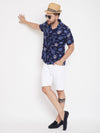 Navy Blue Summer Casual Shirt - Ria Fashions