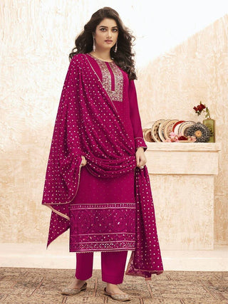 Rani Emboidered Georgette Pant Style Suit - Ria Fashions