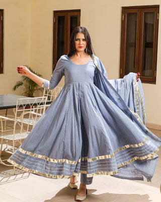 Dress Set Anarkali Style - Katya - Ria Fashions