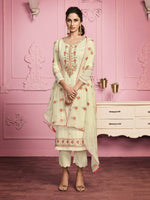 Blush Pink Straight Cut Salwar Kameez - Ria Fashions