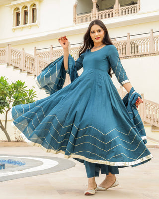 Dress Set Anarkali Style - Riddhi - Ria Fashions