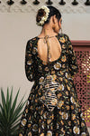 Brown Cotton Hand block Print Anarkali Suit Set - Ria Fashions