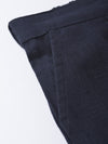 Cotton Black Straight Cut Trouser