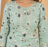 Cotton Grey Floral Print Sharara Suit Set - Ria Fashions