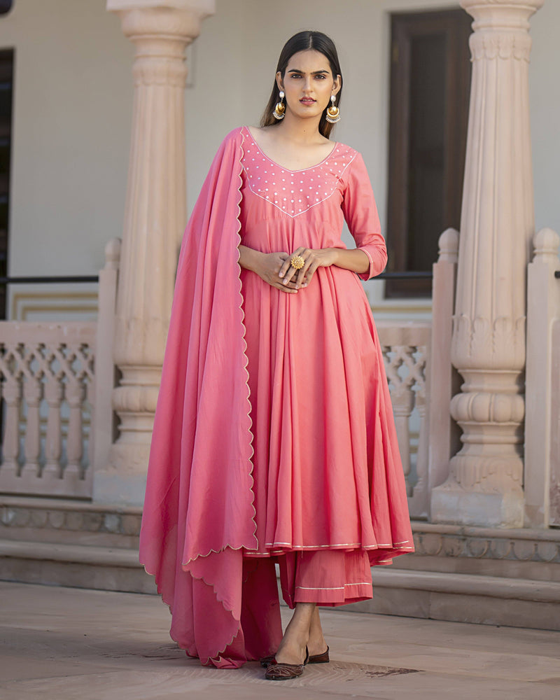 Dress Set Anarkali Style - Rampa - Ria Fashions