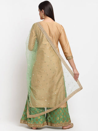 Light Brown Kalidaar Suit Set with Dupatta - Ria Fashions