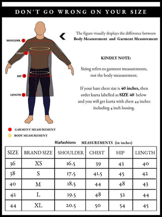 Black Straight Linen Men's Kurta - Ria Fashions