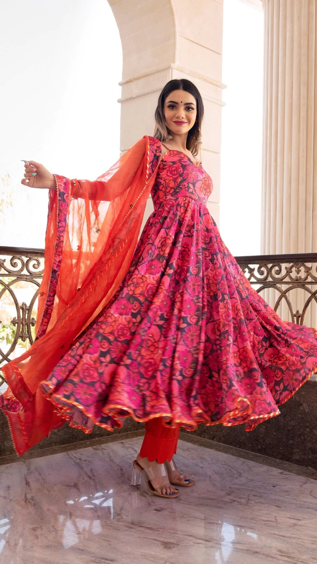 anarkali dress chiffon LILLY OF NILE CHIFFON ANARKALI SUIT SET 5XL