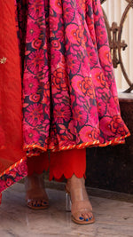 Chinon Chiffon Printed Anarkali Suit Set - Ria Fashions