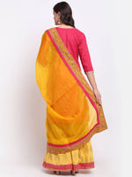 Pink and Yellow Sharara Suit Set with Dupatta - Ria Fashions