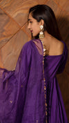 Pure Cotton Purple Anarkali Suit Set - Ria Fashions