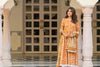 Cotton Dress Set - Mustard Colored Dabu Print - Ria Fashions