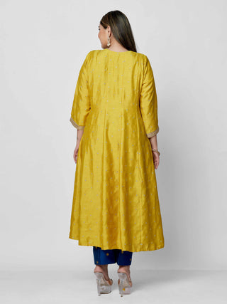Premium Silk Anarkali Set With Net Dupatta