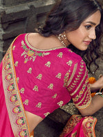 Pink Silk Bridal Lehenga Choli - Ria Fashions