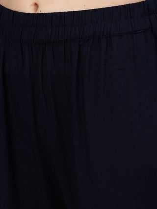 Black Printed Regular Kurta with Trouser - Ria Fashions