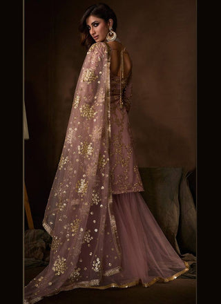 Purple Sharara Suit Set with Dupatta - Ria Fashions
