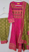 Fuchsia Pink Anarkali Set - Ria Fashions
