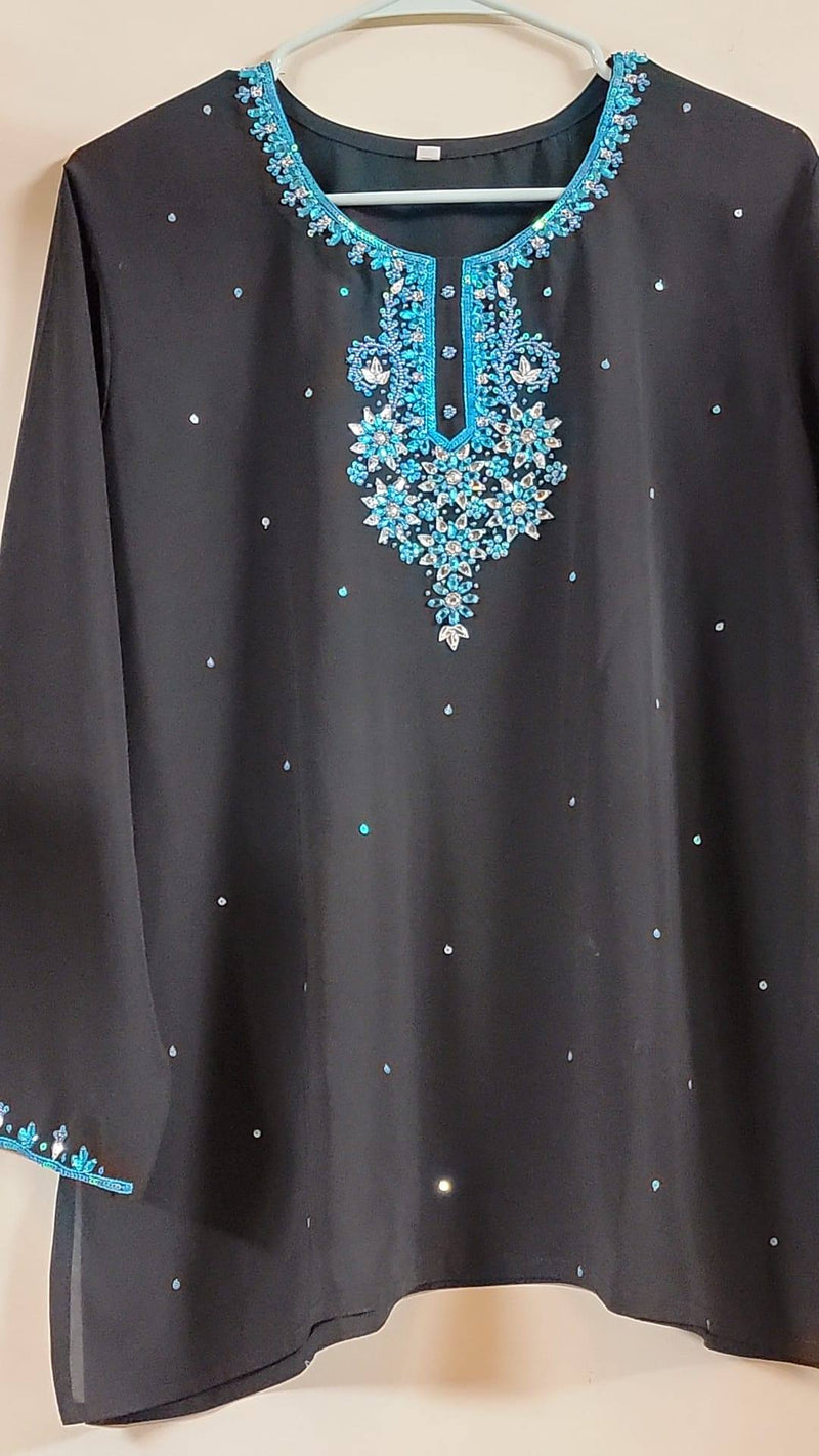 Georgette Embroidered Kurti - Ria Fashions