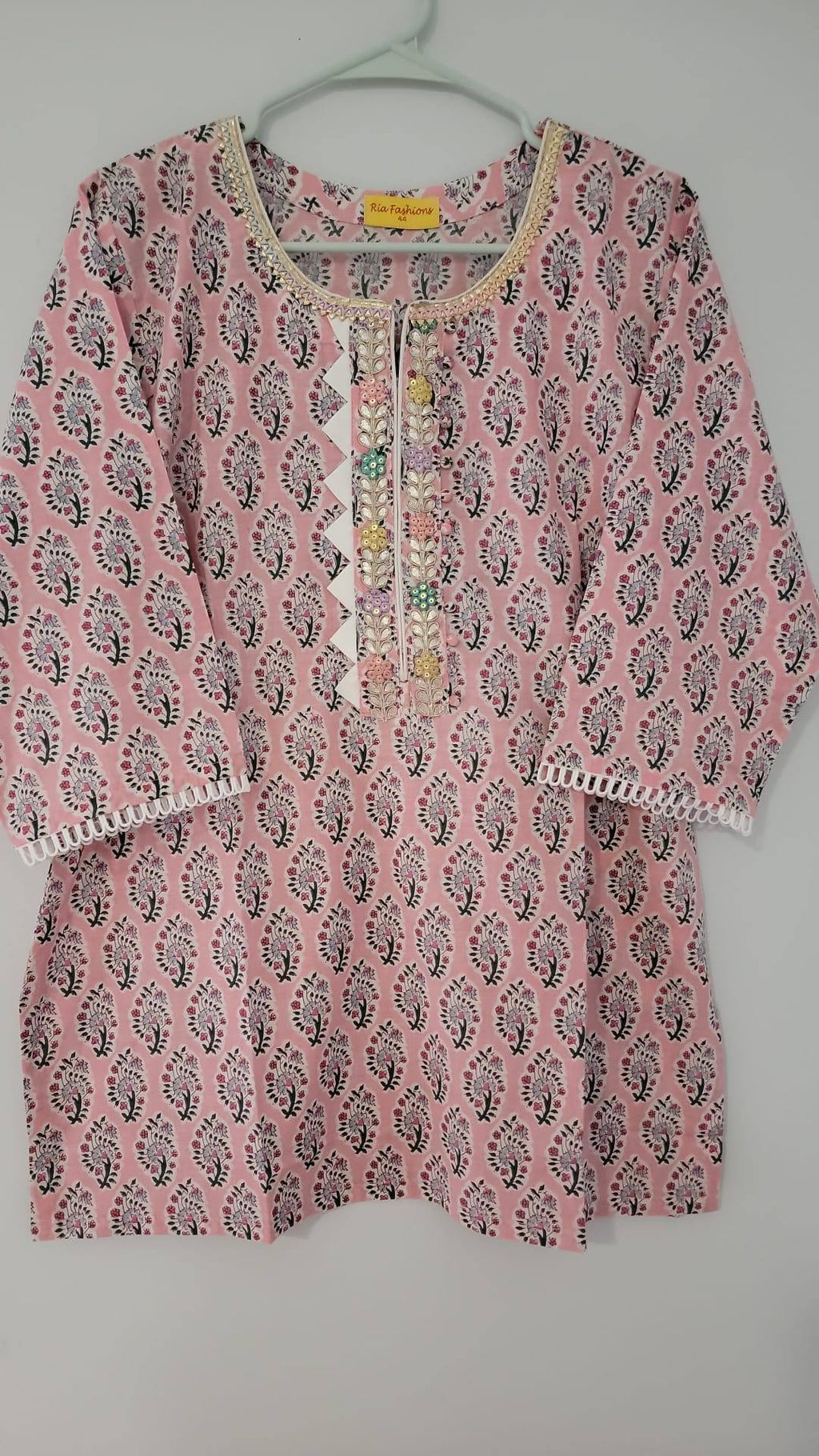 Cotton Printed Kurti With Yoke Work - Ria Fashions