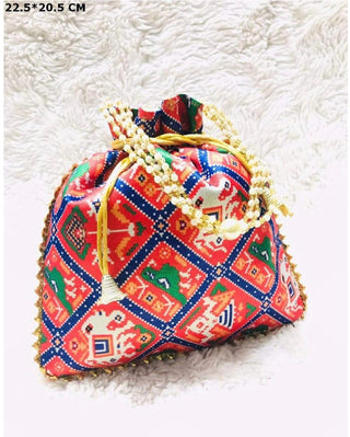 Multi Color Embroidered Potli Bag