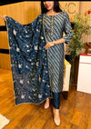 Cotton Silk Lehariya Print Suit Set