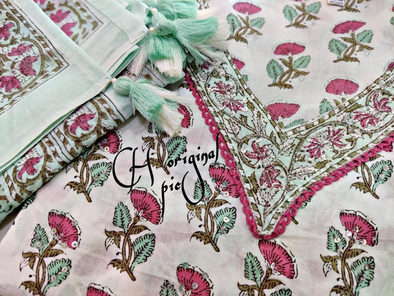 Premium Cotton Floral Print Suit Set