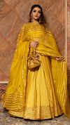 Yellow Cotton Silk Lehenga Set - Ria Fashions