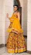 Cotton Yellow Printed Lehenga Set - Ria Fashions