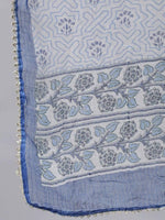 Blue Printed Anarkali Kurta Suit Set - Ria Fashions