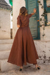 Cotton Silk Brown Anarkali Suit Set - Ria Fashions