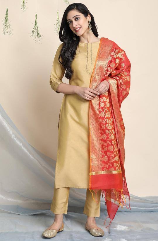 Buy Elegant Red Rayon Gold Print Women Anarkali Kurti Online In India At  Discounted Prices