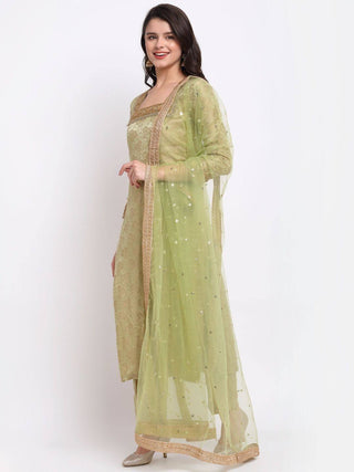 Green Palazzo Suit Set with Dupatta - Ria Fashions