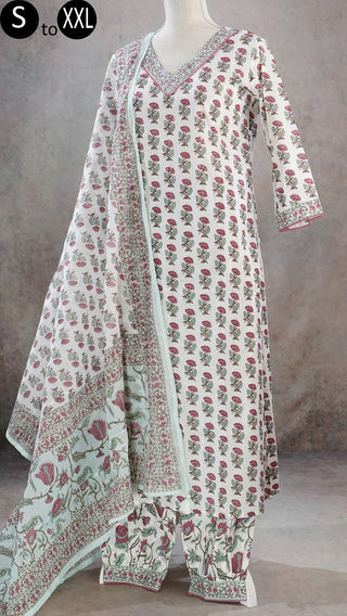 Premium Cotton Floral Print Suit Set