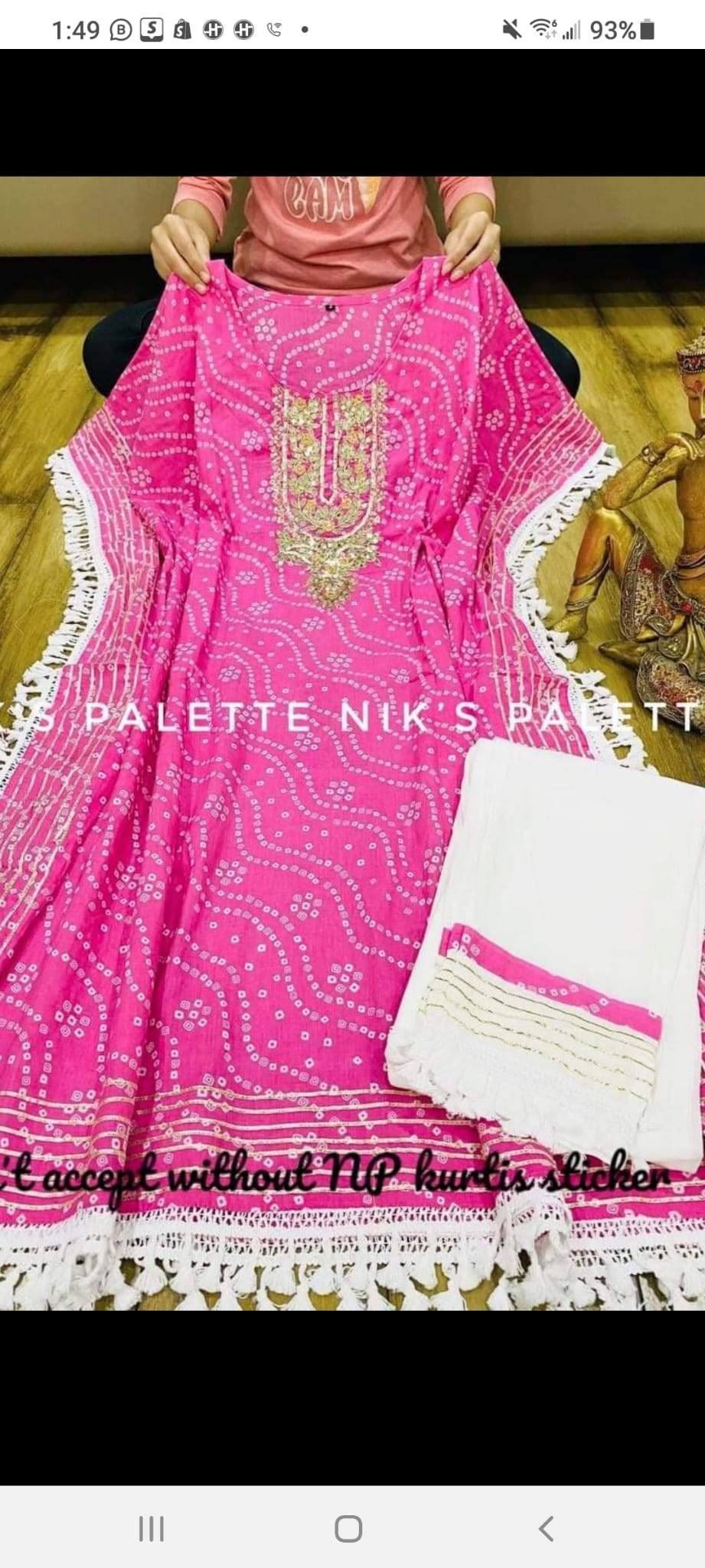 Pink kaftan - Ria Fashions