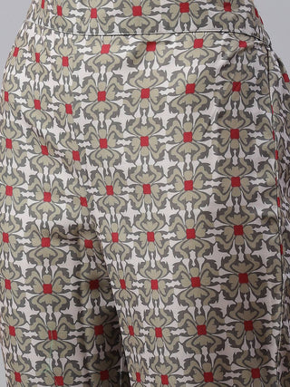 Maroon Printed Kurta Pant Set - Ria Fashions